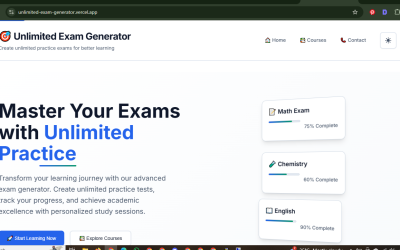 Unlimited Exam Generator — Full-Stack Exam Platform with QR Login & Admin Dashboard