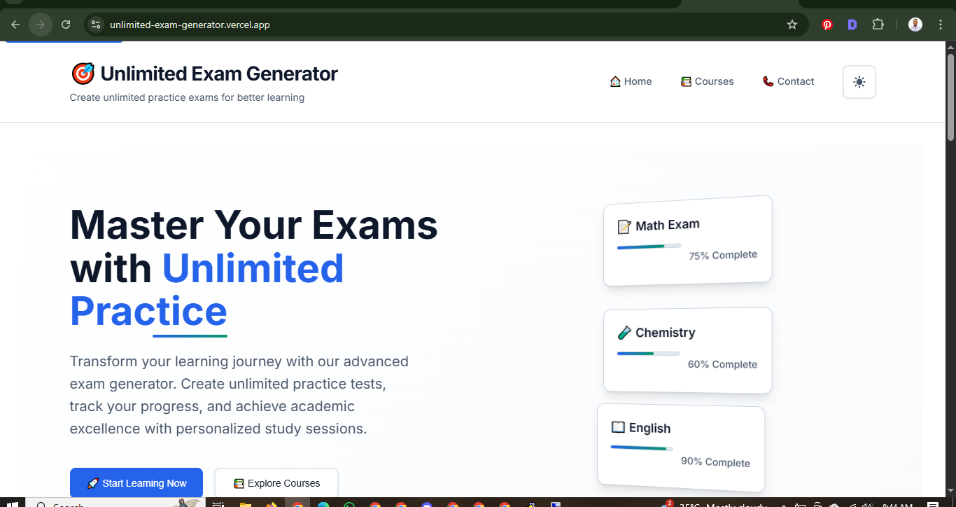 Full-stack exam generator platform built with Next.js, MongoDB, and Google Sheets API integration