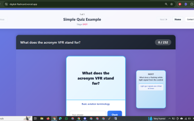 Digital Flashcard Quiz — IQ Learning Platform with QR Access & Admin Dashboard