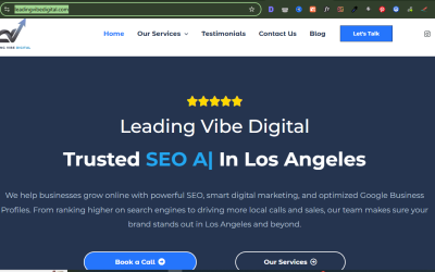 Leading Vibe Digital — WordPress Website Design, SEO & Chat Support for a Los Angeles Digital Agency