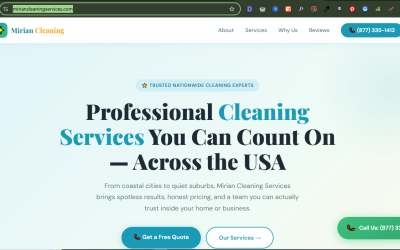 Mirian Cleaning Services — Programmatic SEO Site Built with Next.js: 125K Impressions in 30 Days